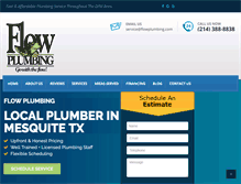 Tablet Screenshot of flowplumbing.com